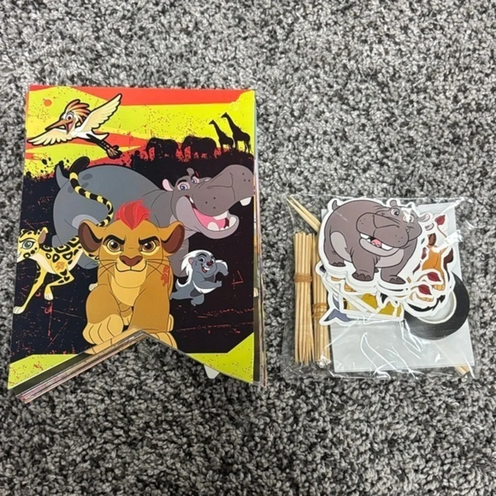 Lion Guard Party Banner and Cake Toppers